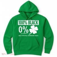 Funny Black People St Patricks Day Irish Shamrock Hoodie thumb 0