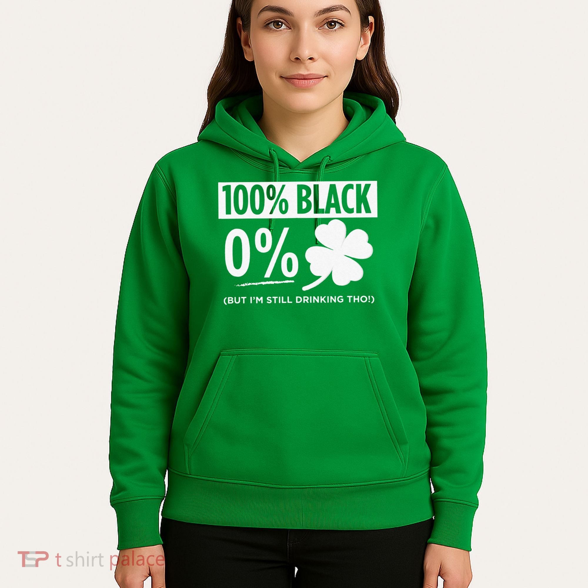 Funny Black People St Patricks Day Irish Shamrock Hoodie