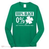 Funny Black People St Patricks Day Irish Shamrock Long Sleeve Shirt thumb 0