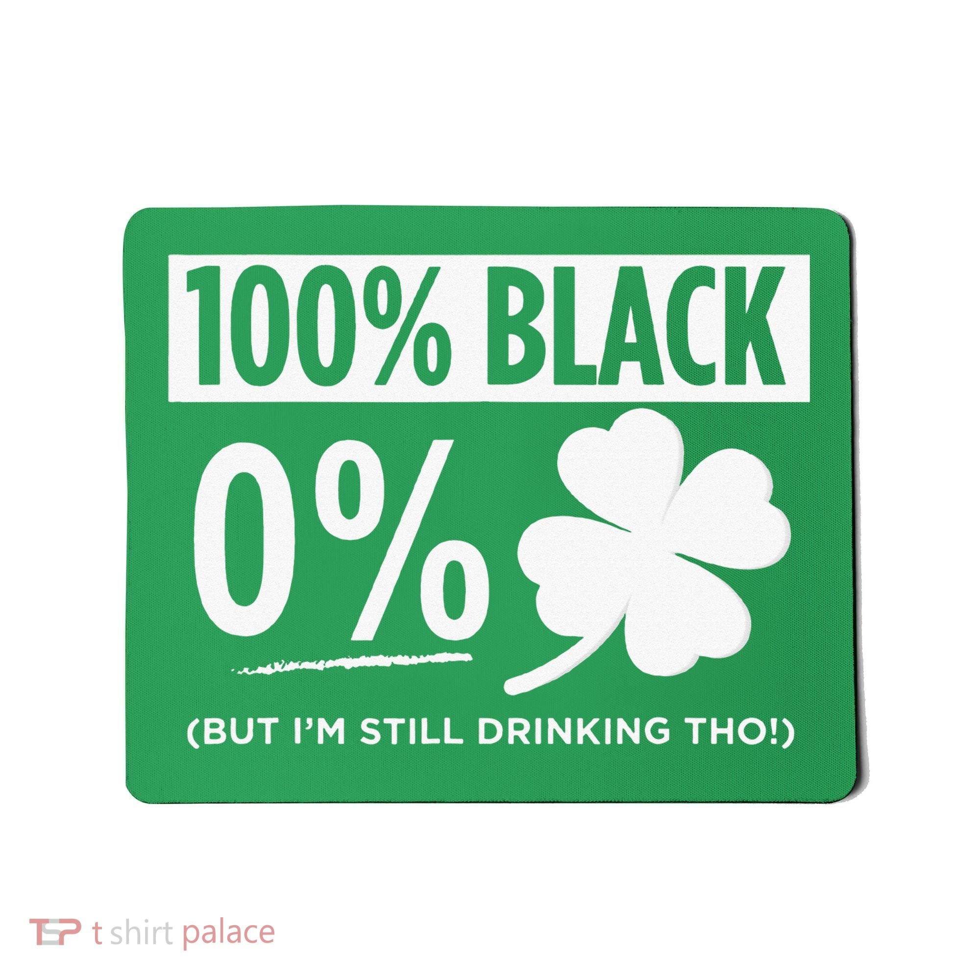 Funny Black People St Patricks Day Irish Shamrock Mousepad