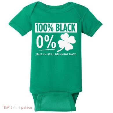 Funny Black People St Patricks Day Irish Shamrock Baby Bodysuit