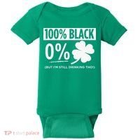 Funny Black People St Patricks Day Irish Shamrock Baby Bodysuit thumb 0