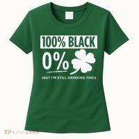 Funny Black People St Patricks Day Irish Shamrock Women's T-Shirt thumb 0