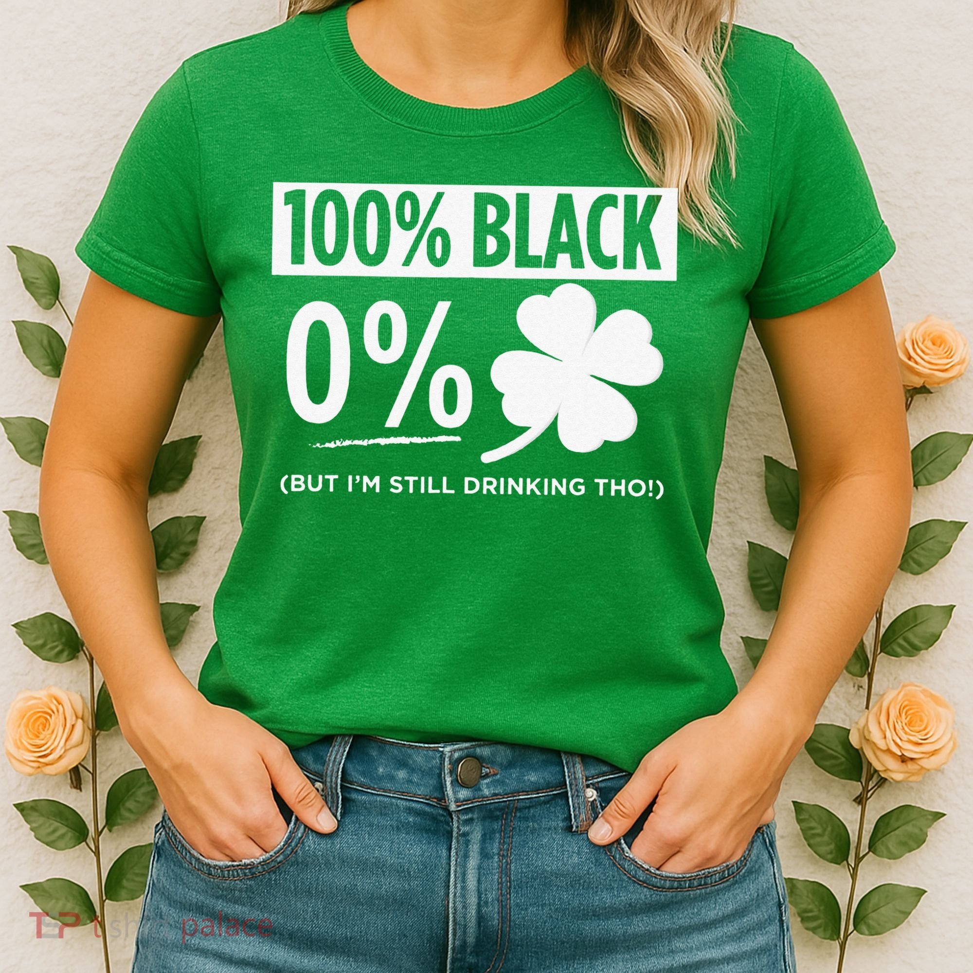 Funny Black People St Patricks Day Irish Shamrock Women's T-Shirt