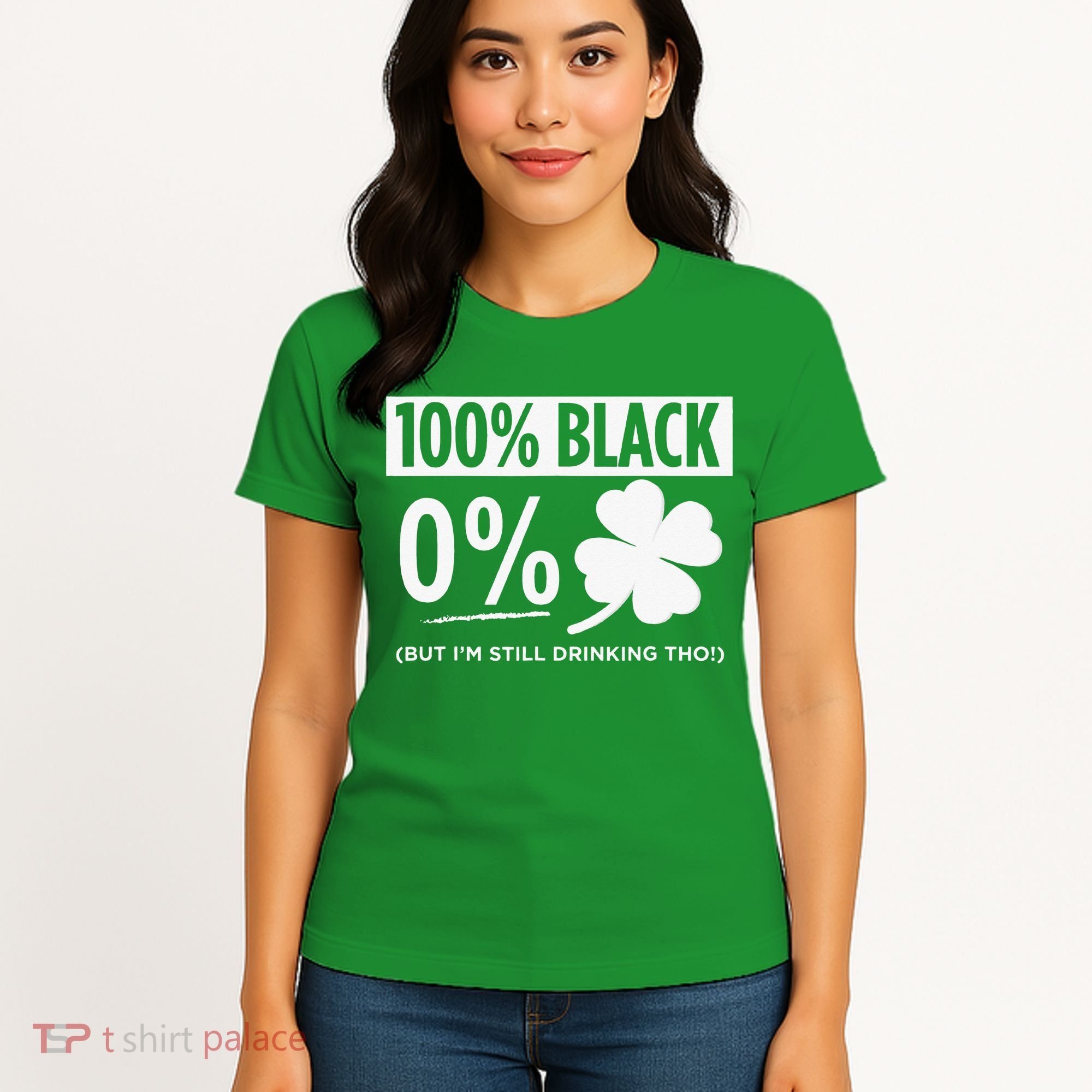 Funny Black People St Patricks Day Irish Shamrock Women's T-Shirt