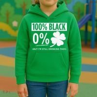 Funny Black People St Patricks Day Irish Shamrock Kids Hoodie thumb 3