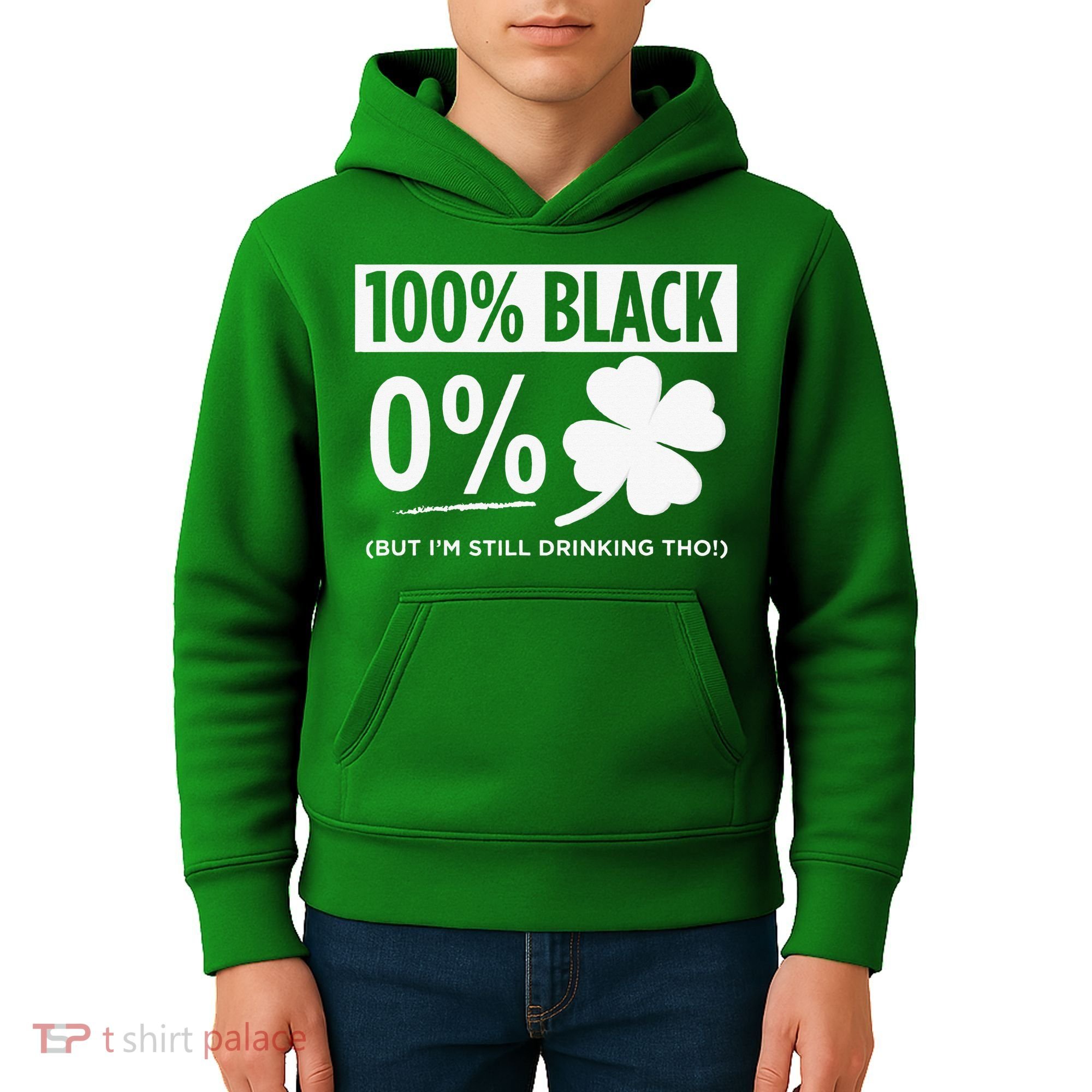 Funny Black People St Patricks Day Irish Shamrock Kids Hoodie