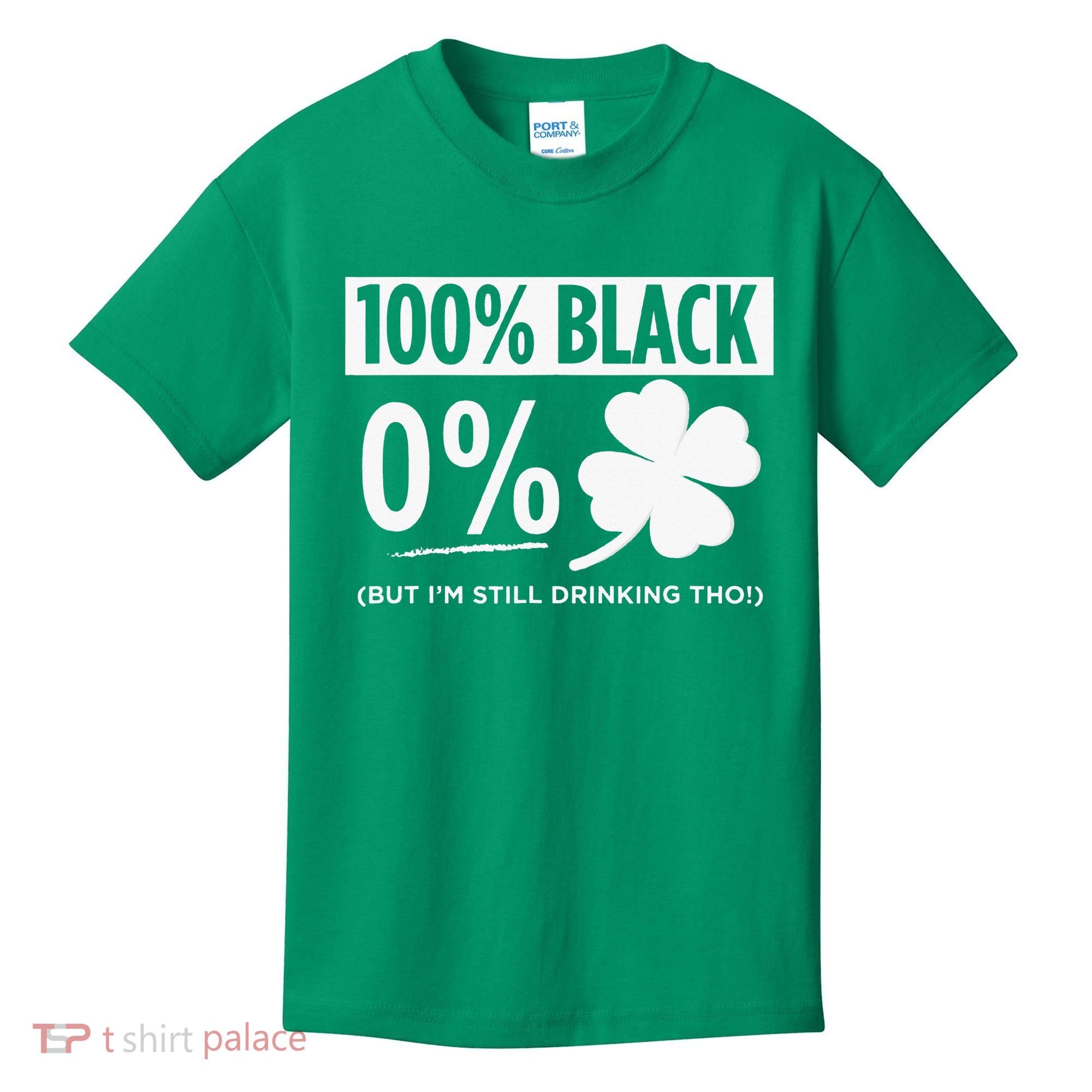 Funny Black People St Patricks Day Irish Shamrock Kids T-Shirt