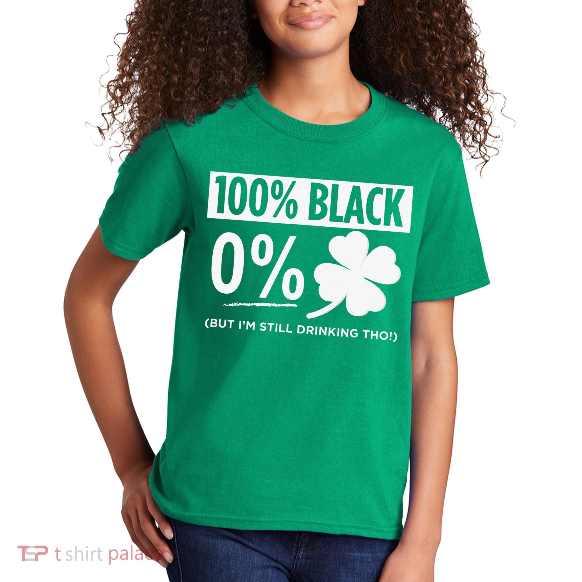 Funny Black People St Patricks Day Irish Shamrock Kids T-Shirt