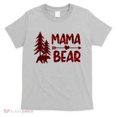 Funny  Buffalo Plaid Mama Bear Gift T-Shirt