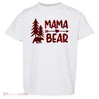 Funny  Buffalo Plaid Mama Bear Gift Toddler T-Shirt thumb 0