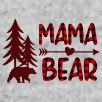 Funny  Buffalo Plaid Mama Bear Gift Toddler T-Shirt thumb 2