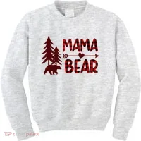 Funny  Buffalo Plaid Mama Bear Gift Kids Sweatshirt thumb 0
