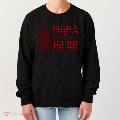Funny  Buffalo Plaid Mama Bear Gift Women's Sweatshirt