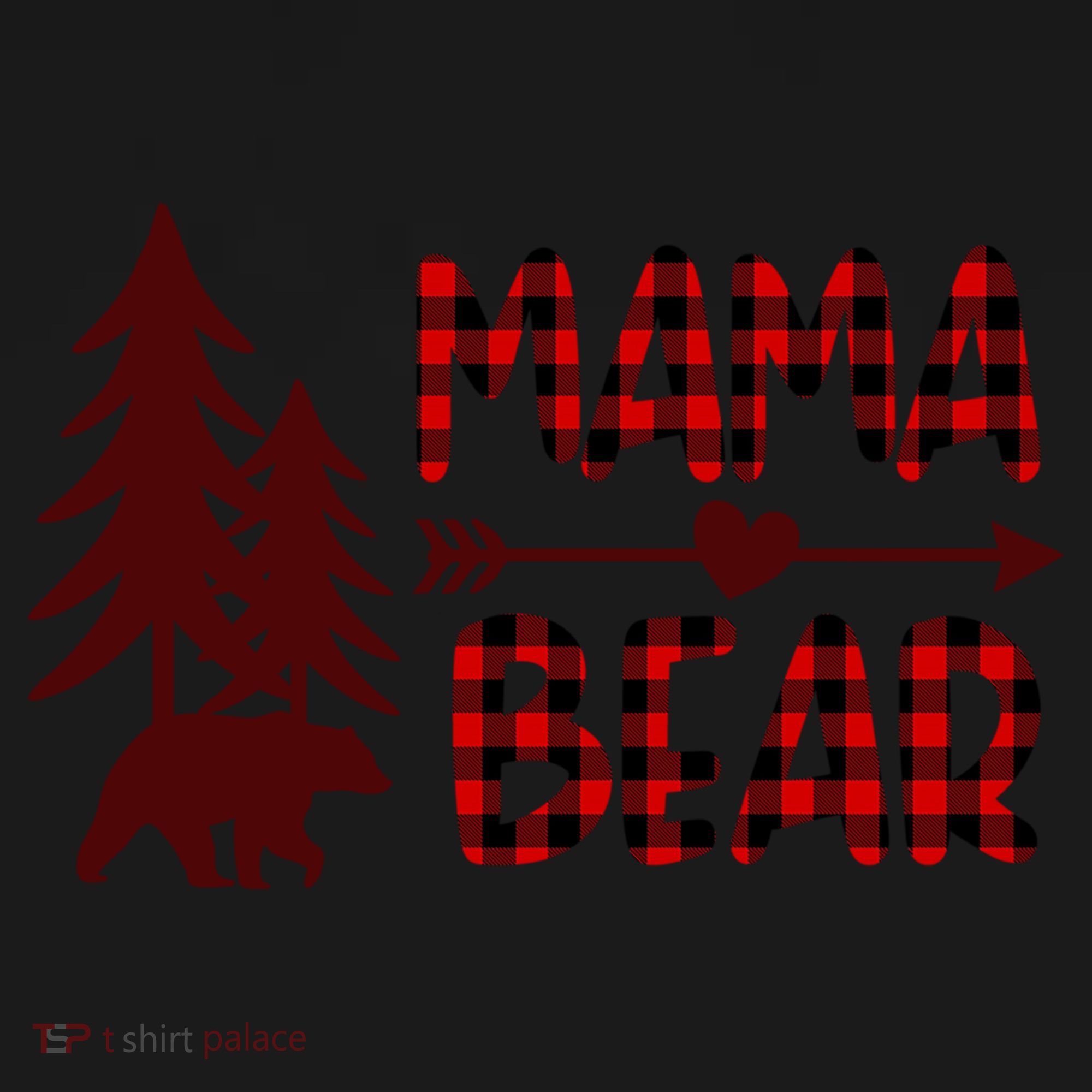 Funny  Buffalo Plaid Mama Bear Gift City Backpack