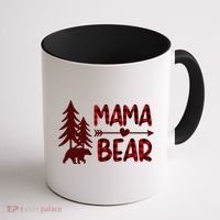 Funny  Buffalo Plaid Mama Bear Gift Coffee Mug thumb 1