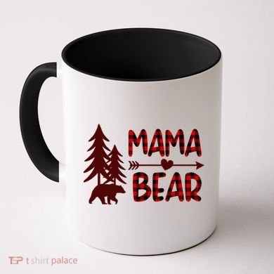 Funny  Buffalo Plaid Mama Bear Gift Coffee Mug