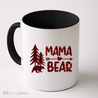 Funny  Buffalo Plaid Mama Bear Gift Coffee Mug thumb 0