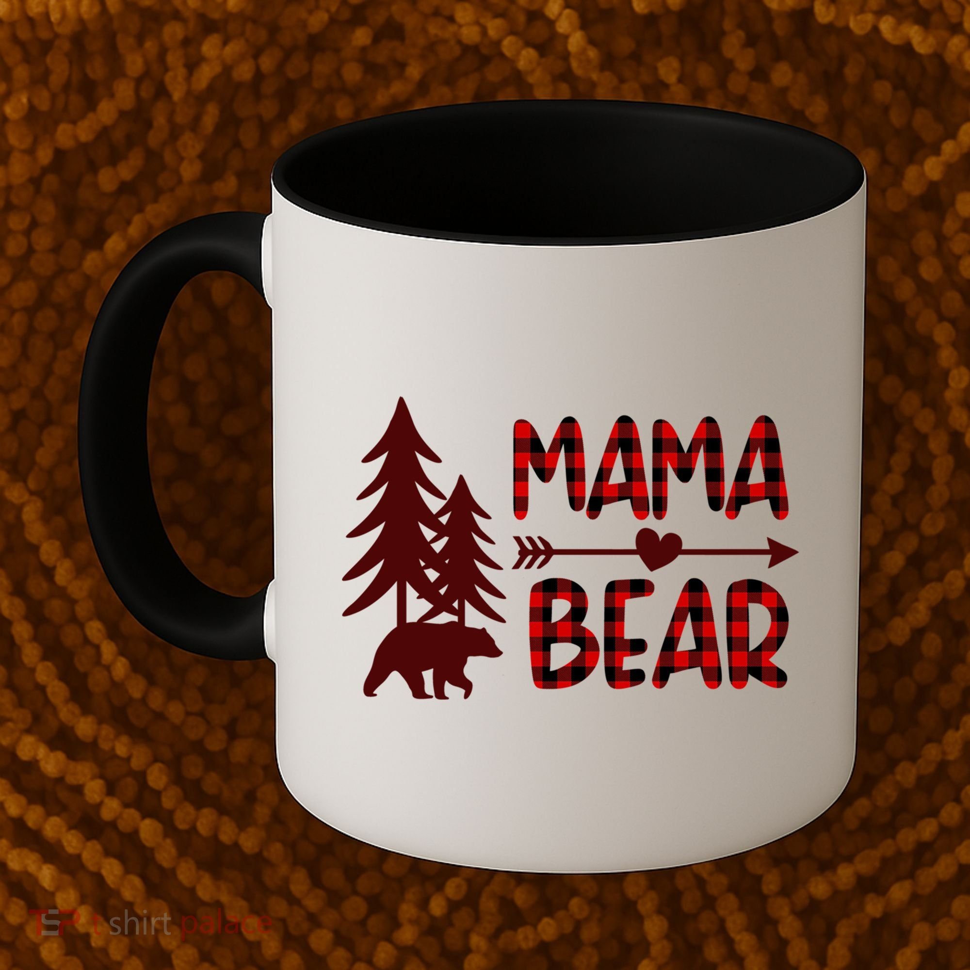 Funny  Buffalo Plaid Mama Bear Gift Coffee Mug