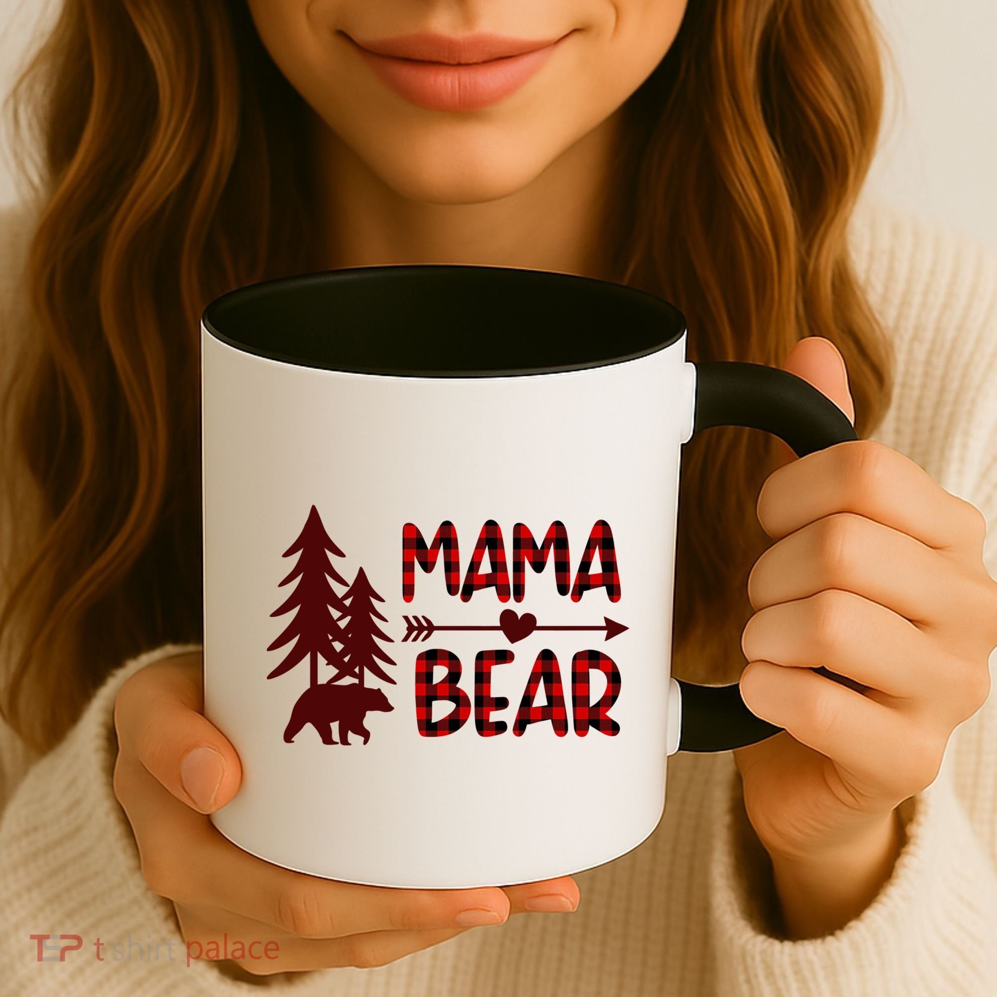Funny  Buffalo Plaid Mama Bear Gift Coffee Mug