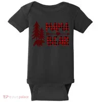 Funny  Buffalo Plaid Mama Bear Gift Baby Bodysuit thumb 0