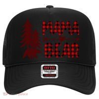 Funny  Buffalo Plaid Mama Bear Gift Hat thumb 0