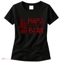 Funny  Buffalo Plaid Mama Bear Gift Women's T-Shirt thumb 0