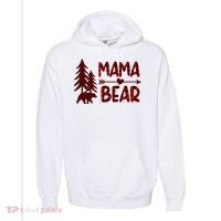 Funny  Buffalo Plaid Mama Bear Gift Comfort Colors Garment-Dyed Hooded Sweatshirt thumb 0