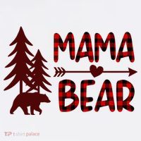 Funny  Buffalo Plaid Mama Bear Gift Comfort Colors Garment-Dyed Hooded Sweatshirt thumb 2