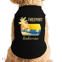 Freeport Bahamas Palm Tree Beach Retro Cool Sunset Surf Doggie Tank thumb 0