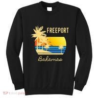 Freeport Bahamas Palm Tree Beach Retro Cool Sunset Surf Sweatshirt thumb 0