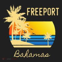 Freeport Bahamas Palm Tree Beach Retro Cool Sunset Surf Beanie thumb 2