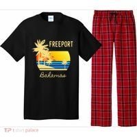 Freeport Bahamas Palm Tree Beach Retro Cool Sunset Surf Pajama Set thumb 0