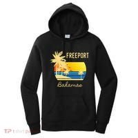 Freeport Bahamas Palm Tree Beach Retro Cool Sunset Surf Women's Hoodie thumb 0