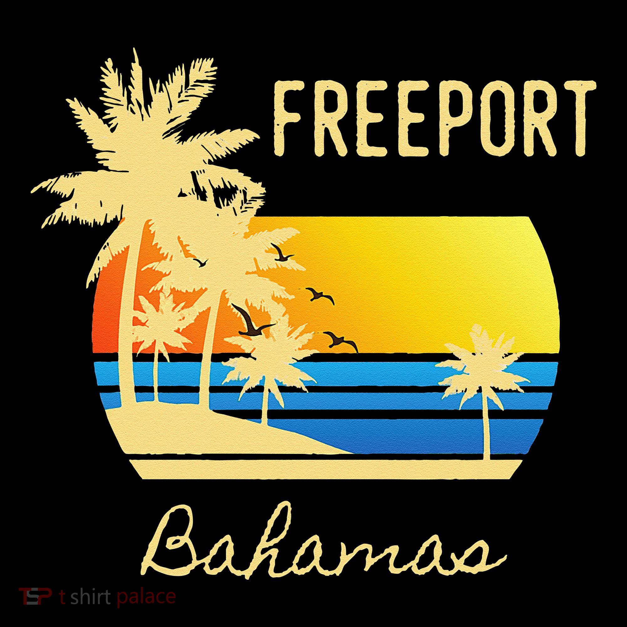 Freeport Bahamas Palm Tree Beach Retro Cool Sunset Surf Mousepad
