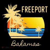 Freeport Bahamas Palm Tree Beach Retro Cool Sunset Surf Baby Bodysuit thumb 2