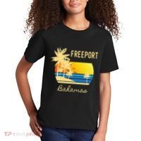 Freeport Bahamas Palm Tree Beach Retro Cool Sunset Surf Kids T-Shirt thumb 2
