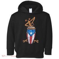 Funny Boricua Puerto Rican Coqui Taino Flag Toddler Hoodie thumb 0