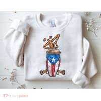 Funny Boricua Puerto Rican Coqui Taino Flag Sweatshirt thumb 2