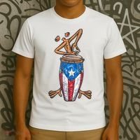 Funny Boricua Puerto Rican Coqui Taino Flag T-Shirt thumb 3