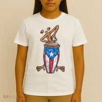 Funny Boricua Puerto Rican Coqui Taino Flag T-Shirt thumb 4
