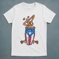 Funny Boricua Puerto Rican Coqui Taino Flag T-Shirt thumb 5