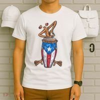 Funny Boricua Puerto Rican Coqui Taino Flag T-Shirt thumb 6