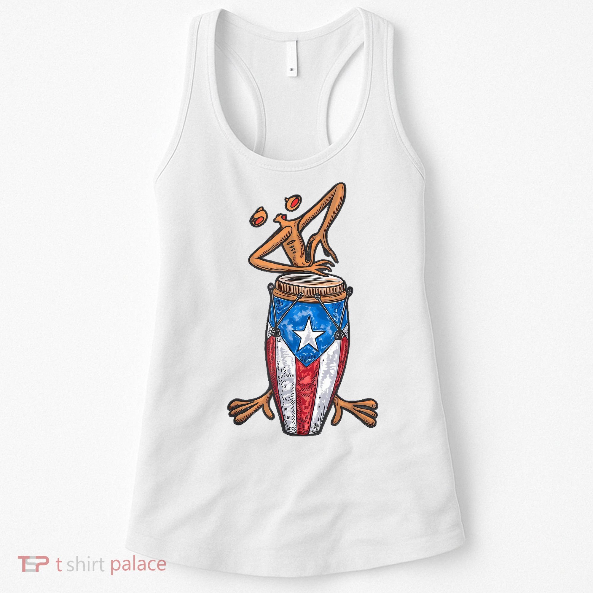 Funny Boricua Puerto Rican Coqui Taino Flag Women's Tank Top
