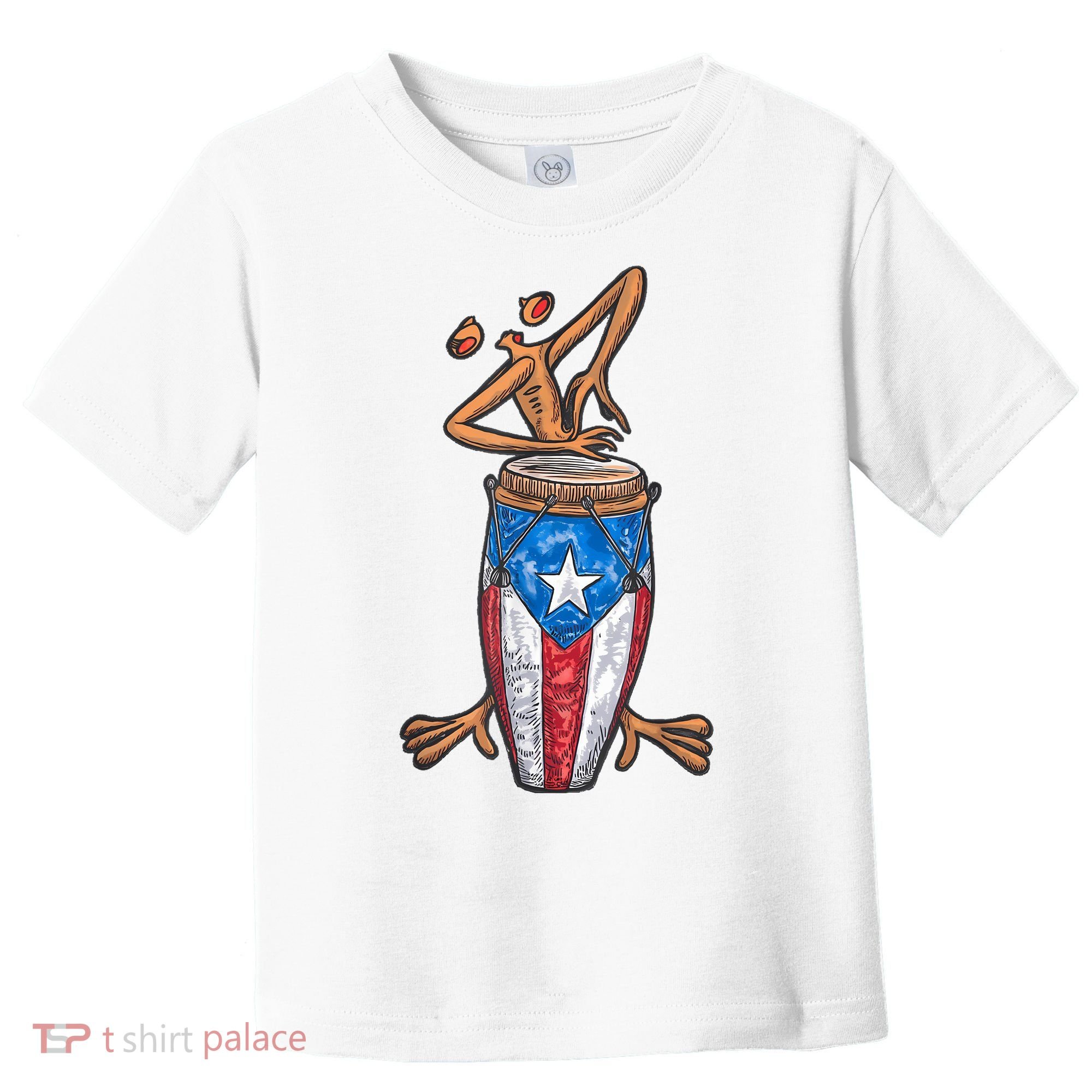 Funny Boricua Puerto Rican Coqui Taino Flag Toddler T-Shirt