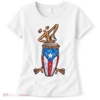 Funny Boricua Puerto Rican Coqui Taino Flag Women's T-Shirt thumb 0