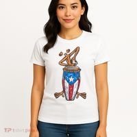 Funny Boricua Puerto Rican Coqui Taino Flag Women's T-Shirt thumb 4