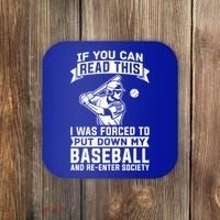 Funny Baseball Player Funny Gift Baseballer Meaningful Gift Coaster thumb 0