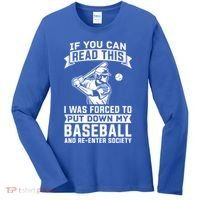 Funny Baseball Player Funny Gift Baseballer Meaningful Gift Women's Long Sleeve Shirt thumb 0