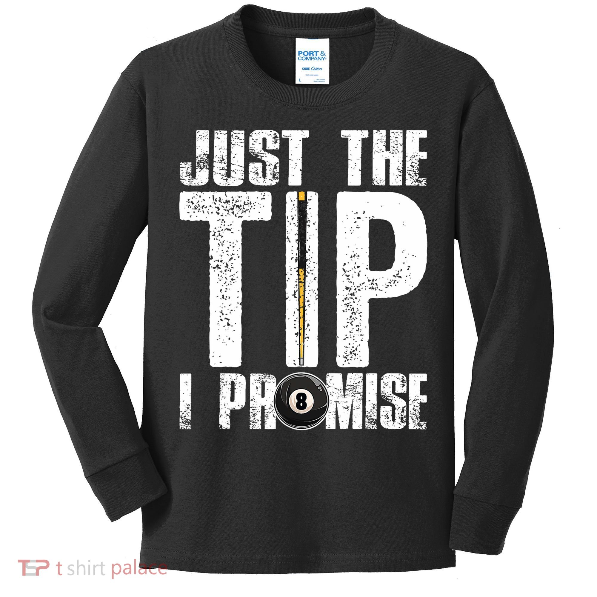 Funny Billiards Pool Cue Billiard Players Gift Kids Long Sleeve Shirt